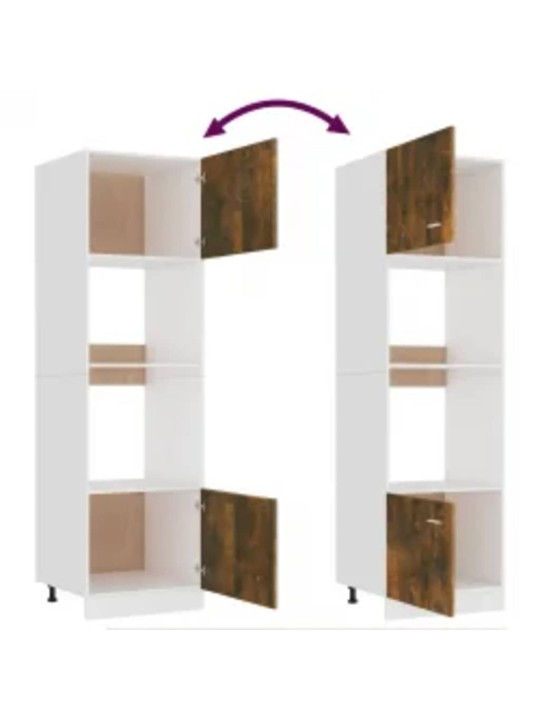 Skříňka na mikrovlnku kouřový dub 60x57x207 cm kompozitní dřevo