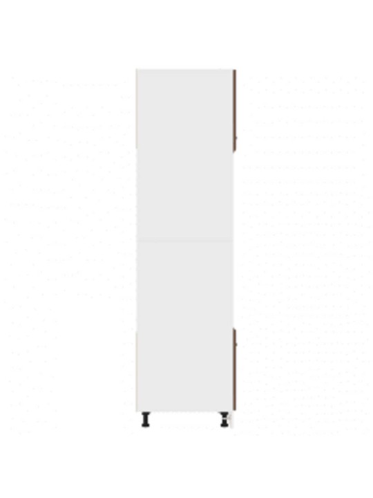 Skříňka na mikrovlnku hnědý dub 60x57x207 cm kompozitní dřevo