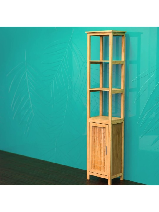 Eisl vysoký regál se 3 přihrádkami bambus 40 x 30 x 190 cm