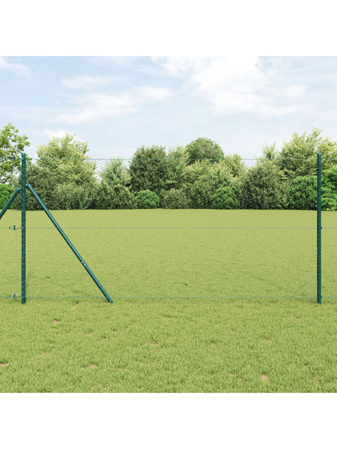 Sada oplocení sada 2 zelená pvc potažená ocel 25 x 1,2 m odolný