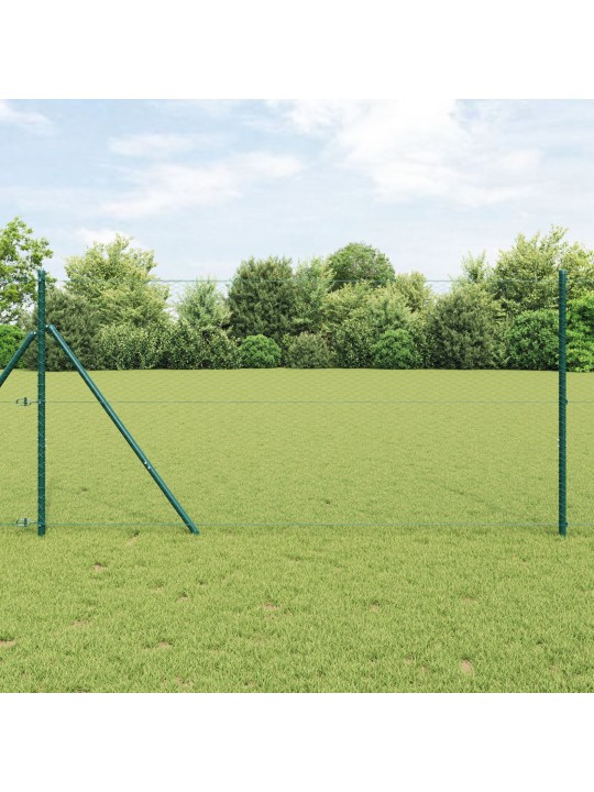 Sada oplocení sada 2 zelená pvc potažená ocel 25 x 1,2 m odolný