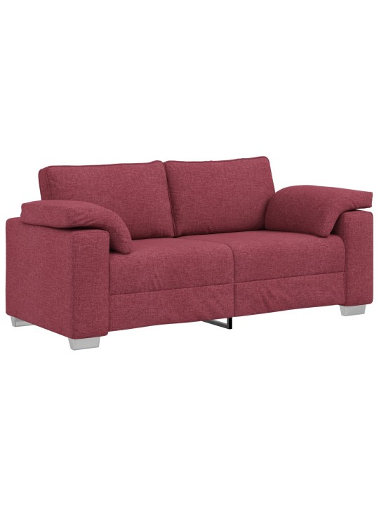 Loveseat pohovka vínově červená 140 cm textilie