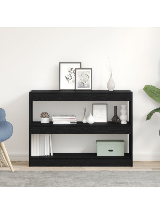 Kniha skříň/divider černý dub 100x30x72 cm kompozitní dřevo