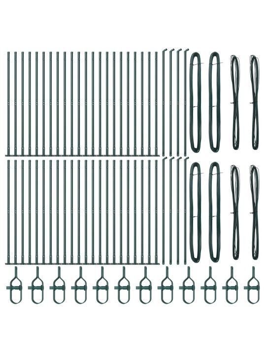 Plotové sloupky s podstavci 52 ks ø32mm 78,5cm zinková ocel