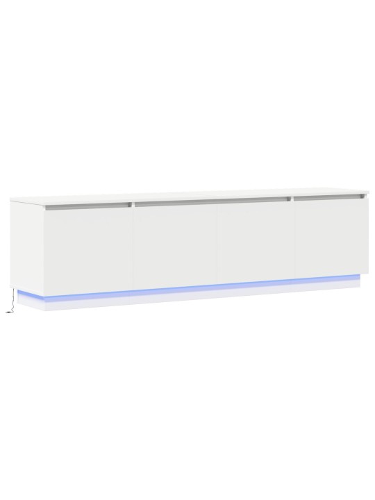 Tv skříň s led bílá 180x38x49 cm kompozitní dřevo