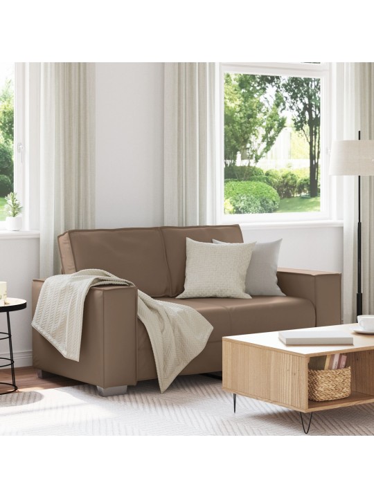 Sofa pro dva cappuccino 120 cm z umělé kůže