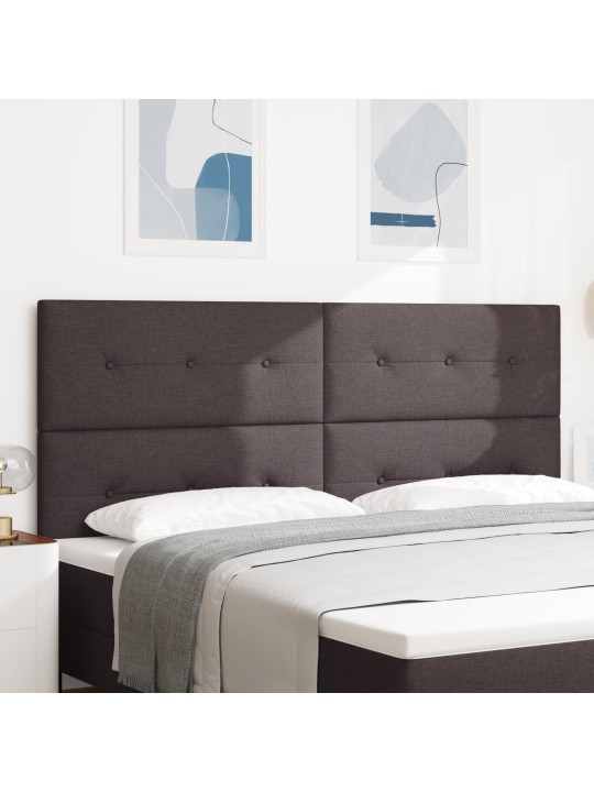 Čelo postele s tlačením hnědé 200 cm textil