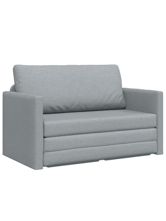 Podlahová sofa postel 2 v 1 světle šedá 124x71x78 cm látková