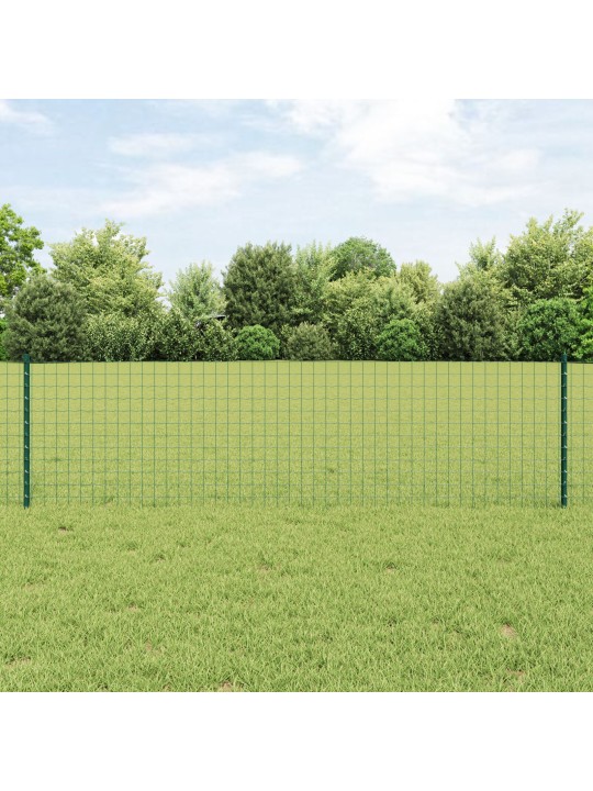 Plotové sloupky 11 ks u-kanál zelené 60 cm ocel