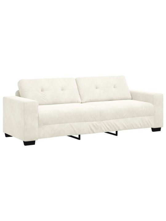 Pohovka pro 3 osoby, krémová, 180 cm, samet