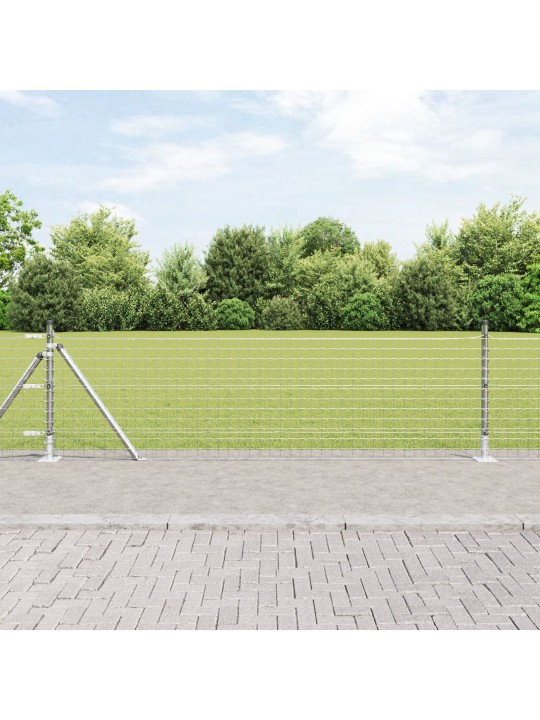 Plotové sloupky s podstavci 7 ks ø32mm 70cm pozinkovaná ocel
