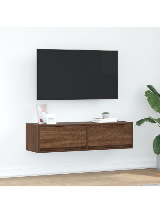 Tv skříň hnědý dub 100x31x25,5 cm kompozitní dřevo