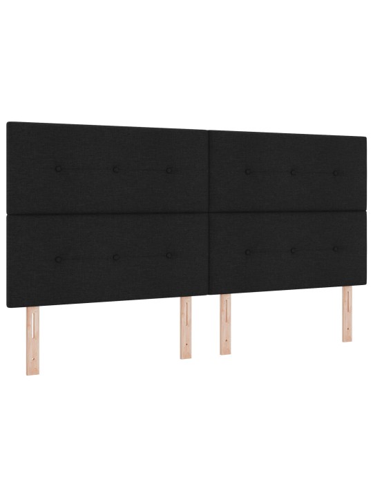 Čelo postele s knoflíkovým prošíváním černé 200 cm textil