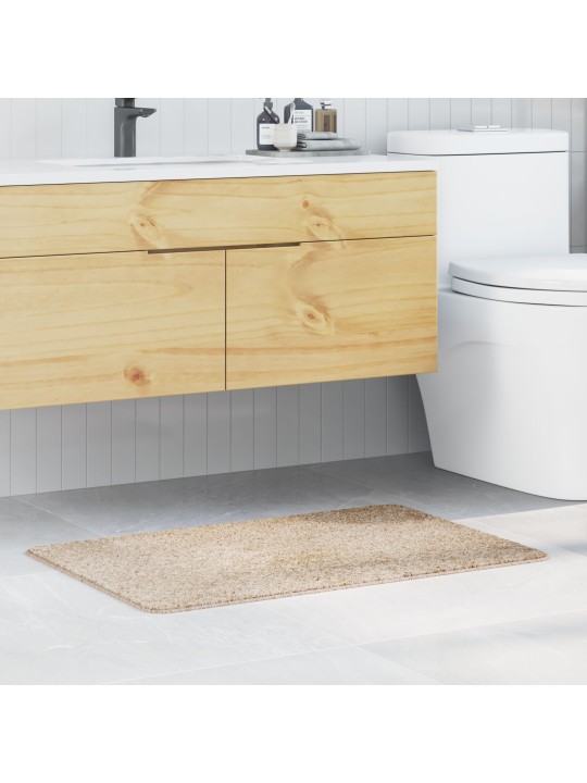 Koupelnová předložka obdélníková krémová 60x90 cm z polypropylenu protiskluzová