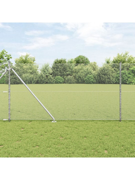 Hexagonální plot 1x10 m pozinkovaná ocel, plotové sloupky s hrotem 7 ks ø32 mm 120 cm pozinkovaná ocel