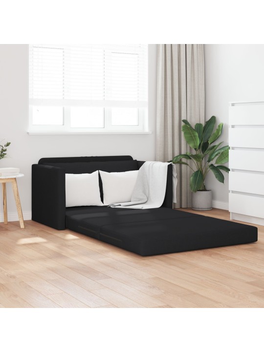 Pohovka floor sofa bed 2-in-1 černá 124x71x78 cm tkanina