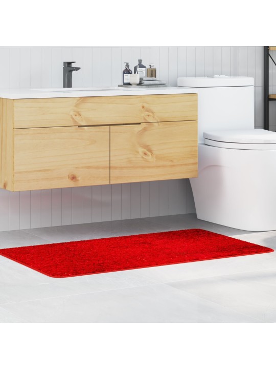 Koupelnová podložka obdélníková červená 70x120 cm polypropylen proti skluzu
