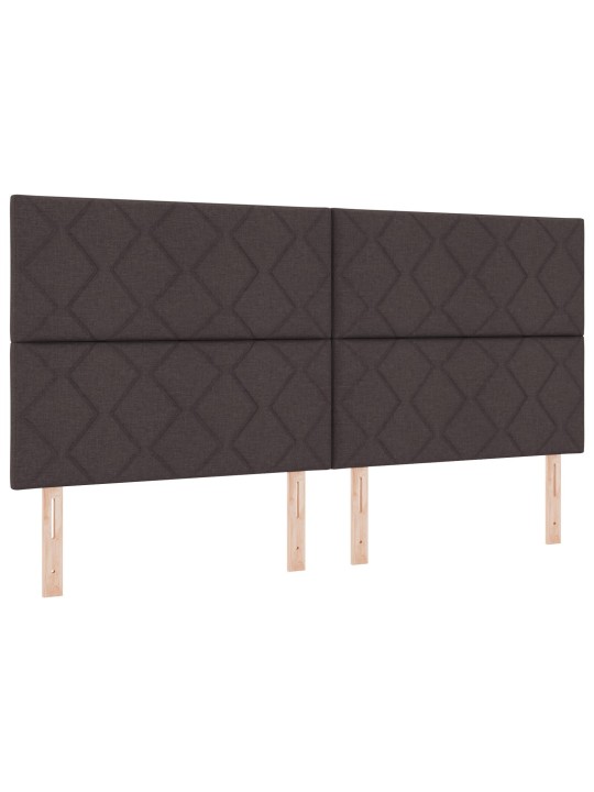 Čelo postele design diamantových bloků tmavě hnědé 200 cm textil