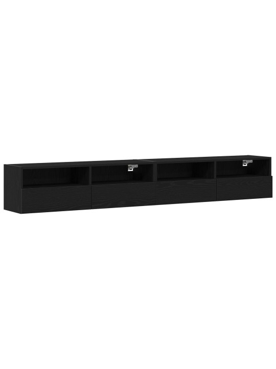 Tv skříňky 2 ks černý dub 100x30x30 cm inženýrské dřevo