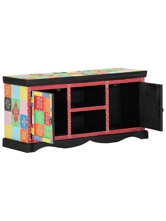Tv skříňka barevná 100x35x50 cm z masivního mangového dřeva