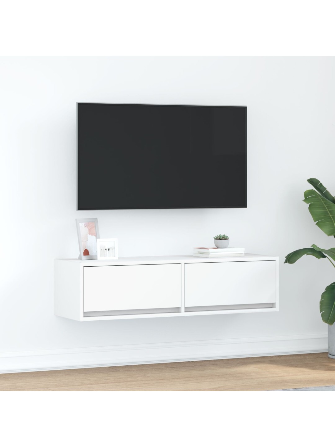 Tv skříň bílá 100x31x25,5 cm kompozitní dřevo