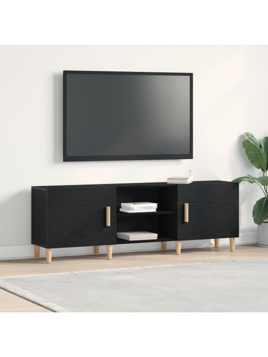 Televizní stolek - černý dub, 150x30x50 cm, vyrobeno z dřevěného kompozitu