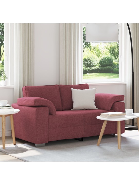 Lavice vínově červená 120 cm, textilie