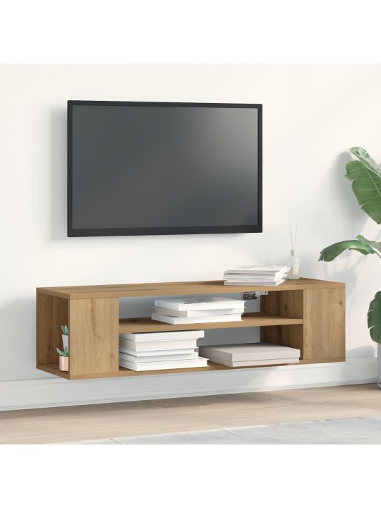 Nástěnná tv skříň artisan oak 100x30x26,5 cm z kompozitního dřeva