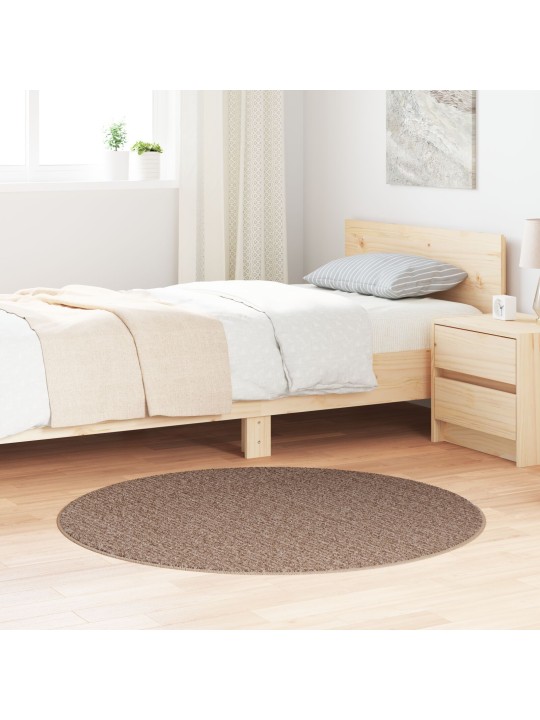 Shaggy koberec s latexovým podkladem hnědý ø120 cm