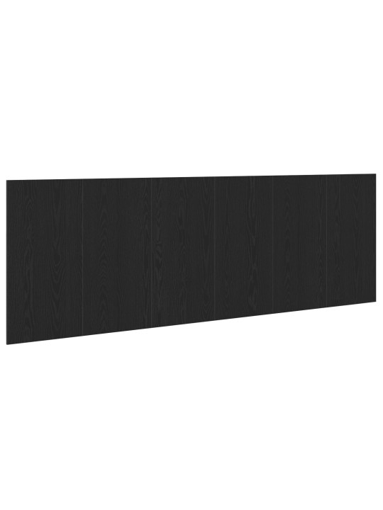 Černé dubové nástěnné čelo postele 240x1.5x80 cm z kompozitního dřeva
