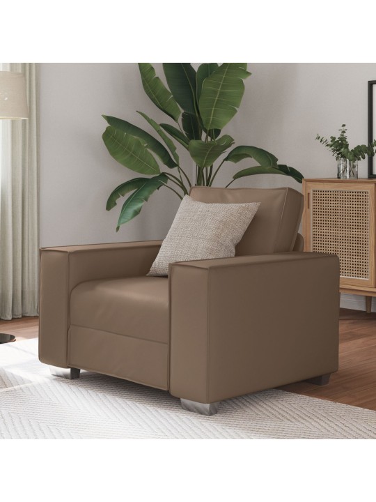 Křeslo cappuccino 59 cm z umělé kůže