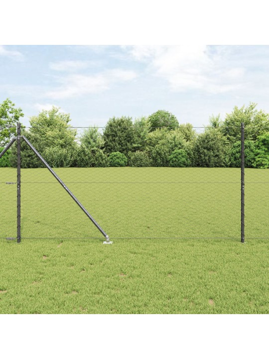 Venkovní oplocení sada 2 šedá kov 25 x 1,2 m odolná