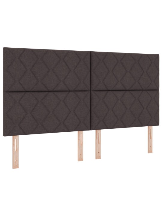 Čelo postele s designem diamantových bloků hnědé 180 cm tkanina