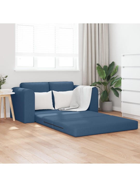 Floor sofa bed 2v1 modrá 148x71x83 cm tkanina