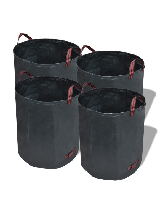 Pytel na zahradní odpad tmavě zelený 4 ks 120 l 150 g/m²