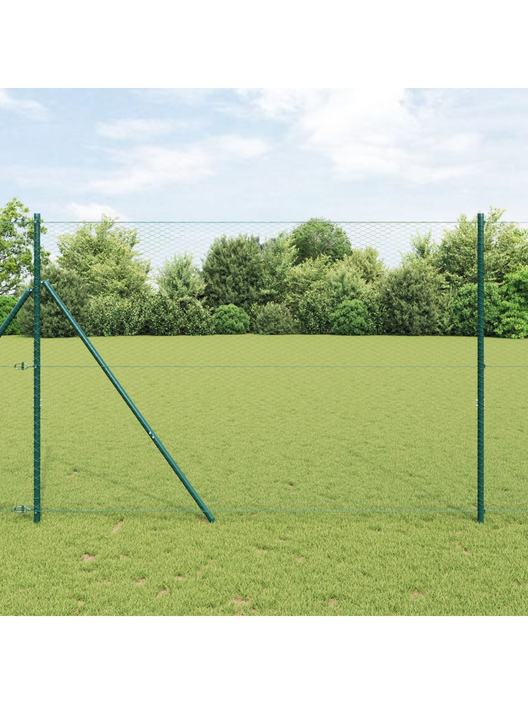 Sada plotů sada 2 zelená ocel, pvc potah 25 x 1,5 m odolná