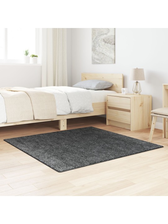 Shaggy koberec s latexovým podkladem tmavě šedý 120x120 cm
