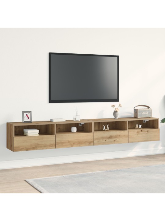 Tv nástěnné skříně 2 kusy artisan oak 100x30x30 cm inženýrské dřevo