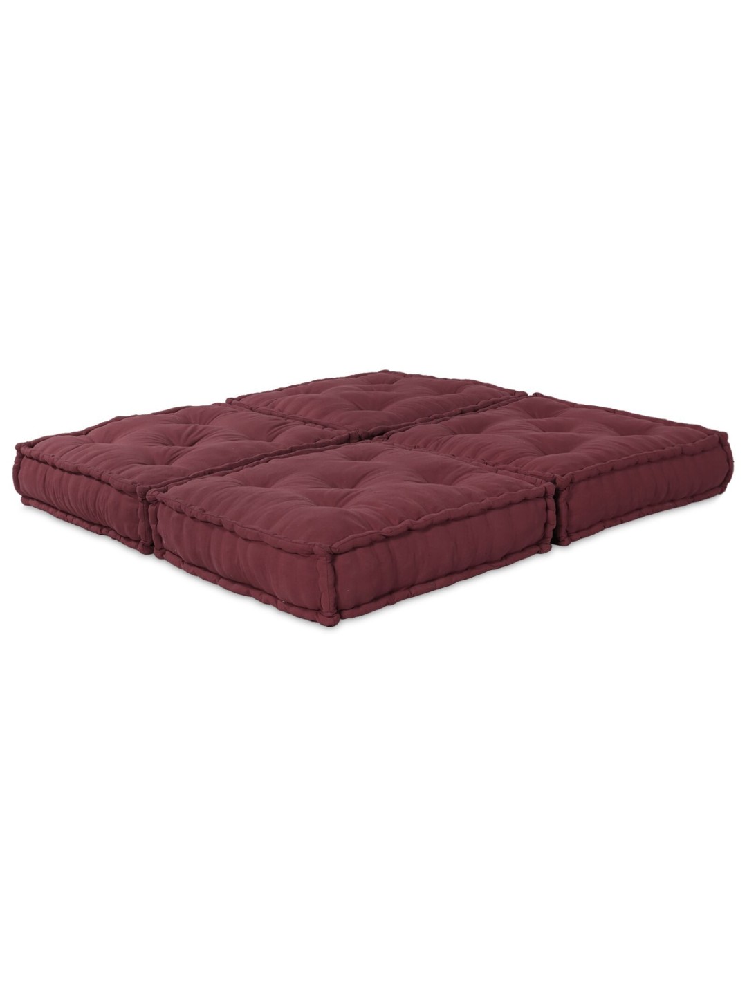 Modulární poufy 2 ks maroon textilie