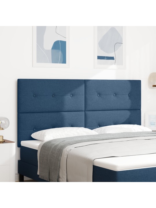 Čalouněné čelo s knoflíky modré 180 cm látka