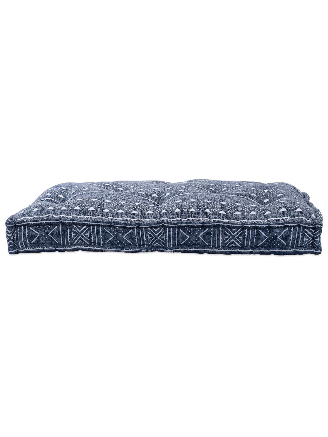 Polstrovaný polštář indigo 120x80x12 cm textil