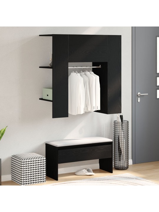 Skříň do chodby černý dub 97,5x37x99 cm kompozitní dřevo