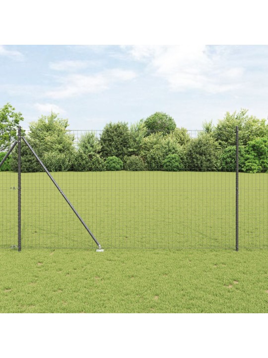 Plotové sloupky s hrotem 52 ks ø32 mm 170 cm pozinkovaná ocel