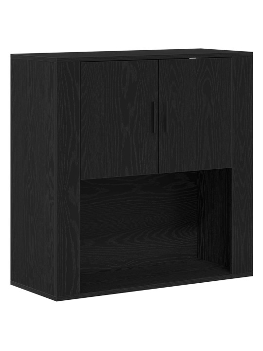 Skříň na zeď černý dub 80x33x80 cm kompozitní dřevo