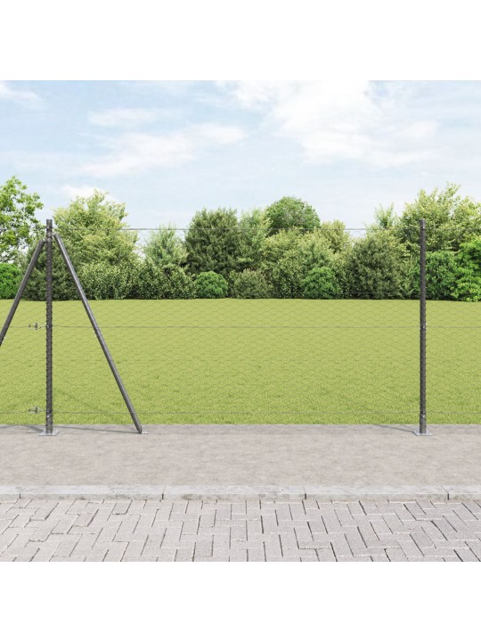 Sada oplocení sada 2 šedá kov 25 x 1.2 m odolné