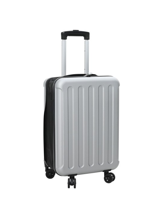 Skládací kufr hard shell 20 palců stříbrný 34 x 23 x 55,5 cm abs
