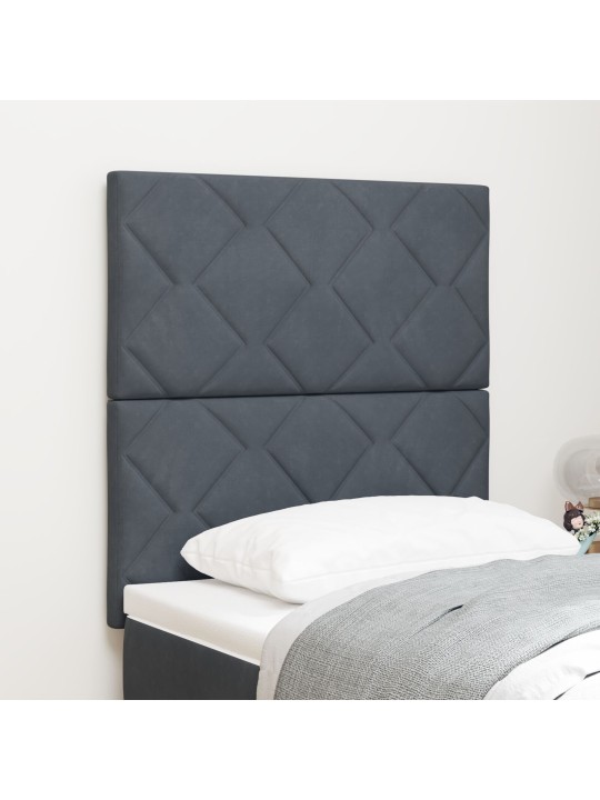 Čelo postele design diamantových bloků tmavě šedé 80 cm sametové, čelo postele design diamantových bloků tmavě šedé 160 cm sametové