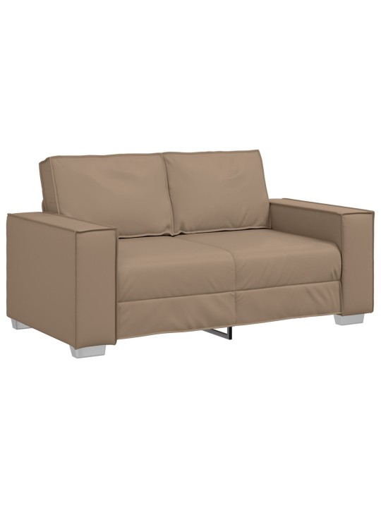 Sofa pro dva cappuccino 120 cm z umělé kůže