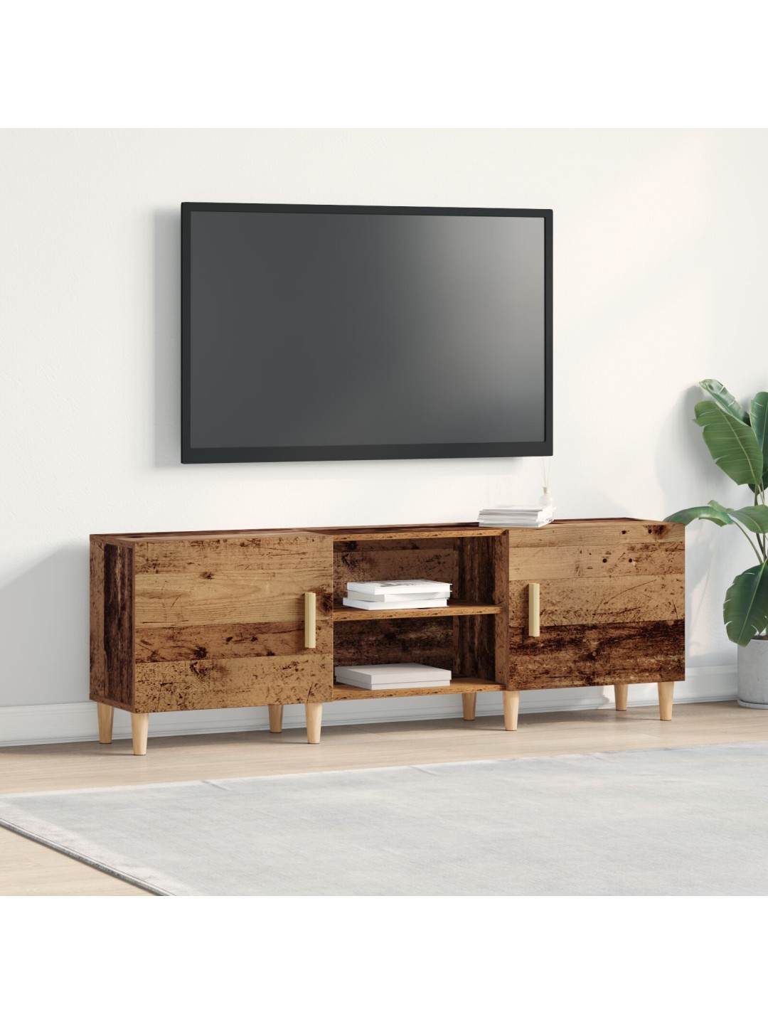 Tv skříň staré dřevo 150x30x50 cm zpracované dřevo