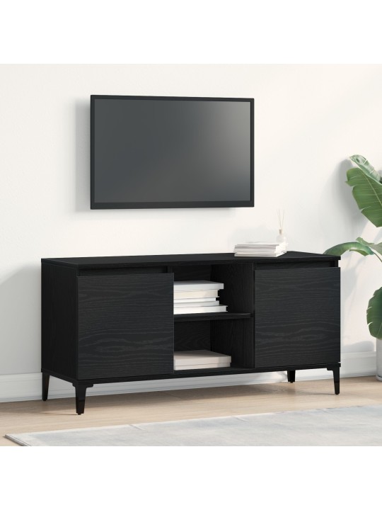 Tv stolek černý dub 102x35x50 cm dřevěný